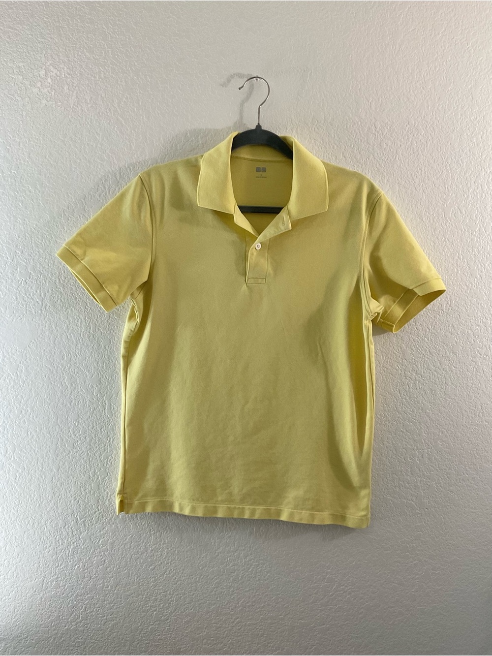 Uniqlo Yellow DRY Pique Short-Sleeve Polo Shirt Summer Casual Resortwear Comfy